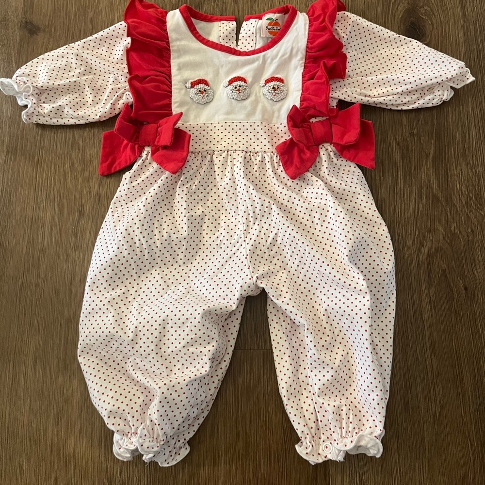 French Knot Santa Romper